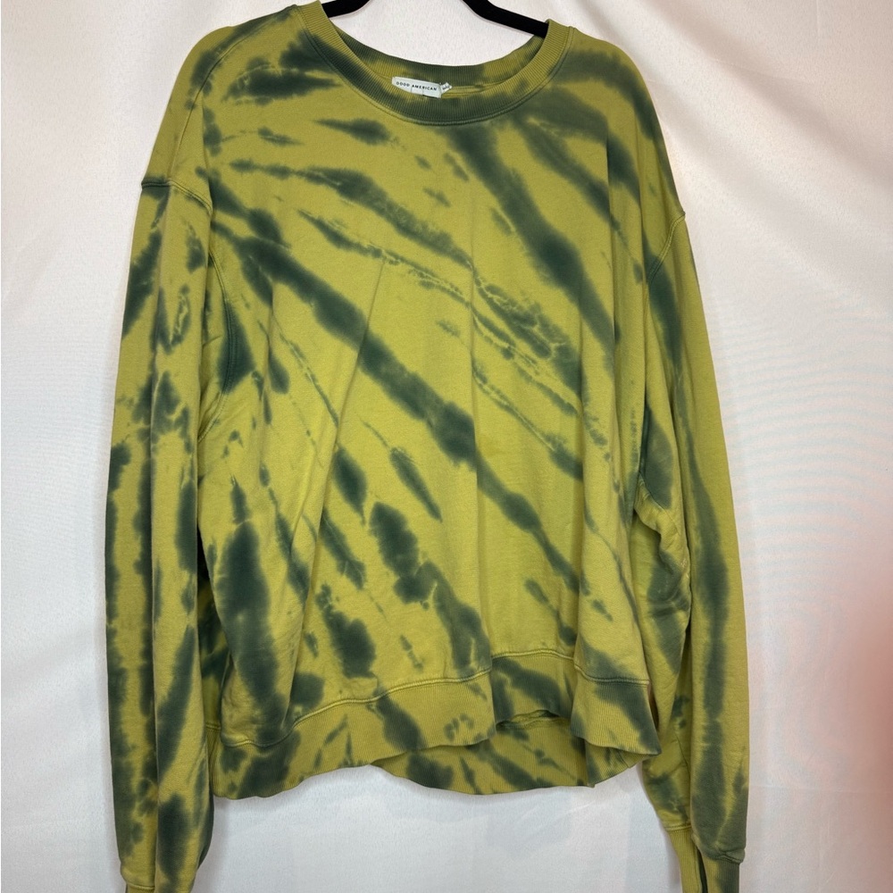Good American Green Oversized Long Sleeve Hoodie